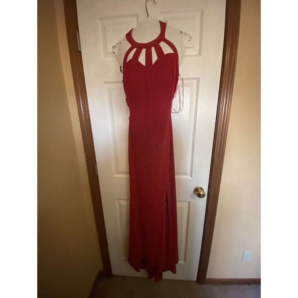 Maddie Dunham Prom Dress Red front slit Size 8 (Only wore one time!) 